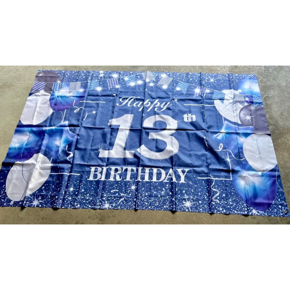 13 YEAR OLD BIRTHDAY BANNER - Picture 2 of 8